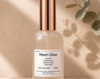 Moon Glow | Calm Aura Mist | Lavender Frankincense Orange Room & Linen Spray | 100ml