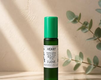 Heart Chakra Oil Roller | Love Blend, Frankincense, Ylang Ylang, Bergamot, Rose (10ml)