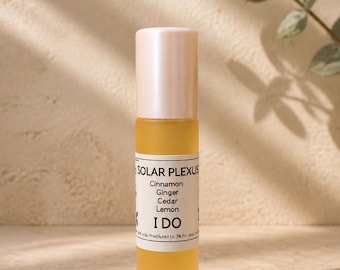 Solar Plexus Chakra Oil Roller | Confidence Essential Oil Blend, Aromatherapy (10ml)
