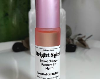 Bright Spirit Essential Oil Roll On | Sweet Orange Peppermint Myrrh | Aromatherapy 10ml