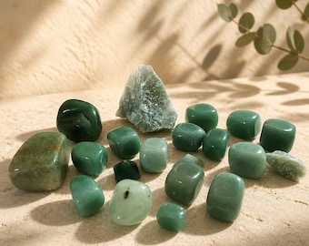 Green Aventurine Crystal | Tumbled Stone or Rough Crystal | Heart Chakra