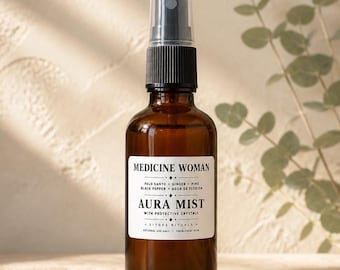 Medicine Woman Aura Mist | Sacred Ritual Spray | Palo Santo | Spiritual Home Blessing | Meditation & Ceremony | Florida Water