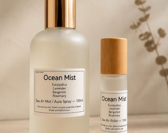 Ocean Mist Aromatherapy Set | Room & Linen Spray | Essential Oil Roll-On | Choose Spray, Oil or Gift Set