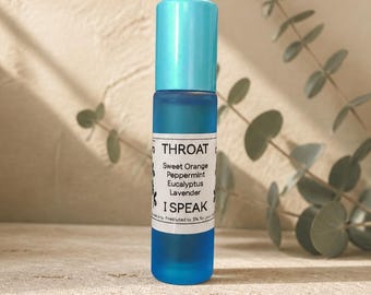 Throat Chakra Oil Roller | Communication Blend | 10ml Aromatherapy Roll-On (Handmade)
