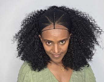 Habesha Braided wig, Eritrean hair style, Ethiopian hair extensions, gift for mothers.