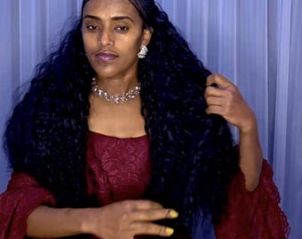 Habesha Braided wig, Eritrean hair style, Ethiopian hair extensions, gift for mothers.