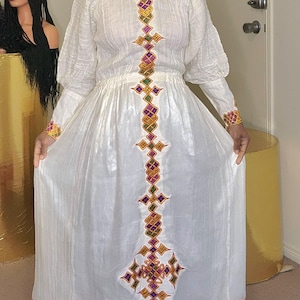 Ethiopian dress, Habesha dresses, Traditional Eritrean dress, gift for Mother.