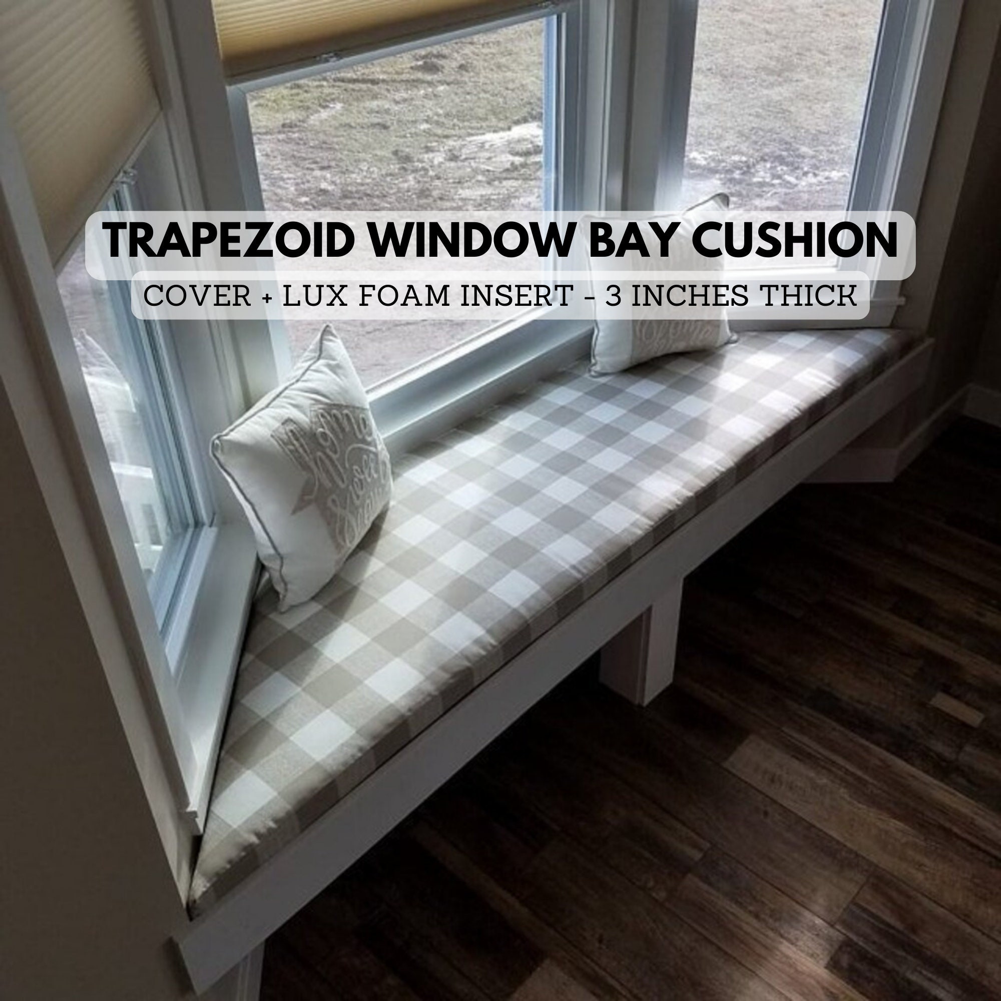 Bench Pad, Custom Bench Cushion, Ticking Stripe Window Seat