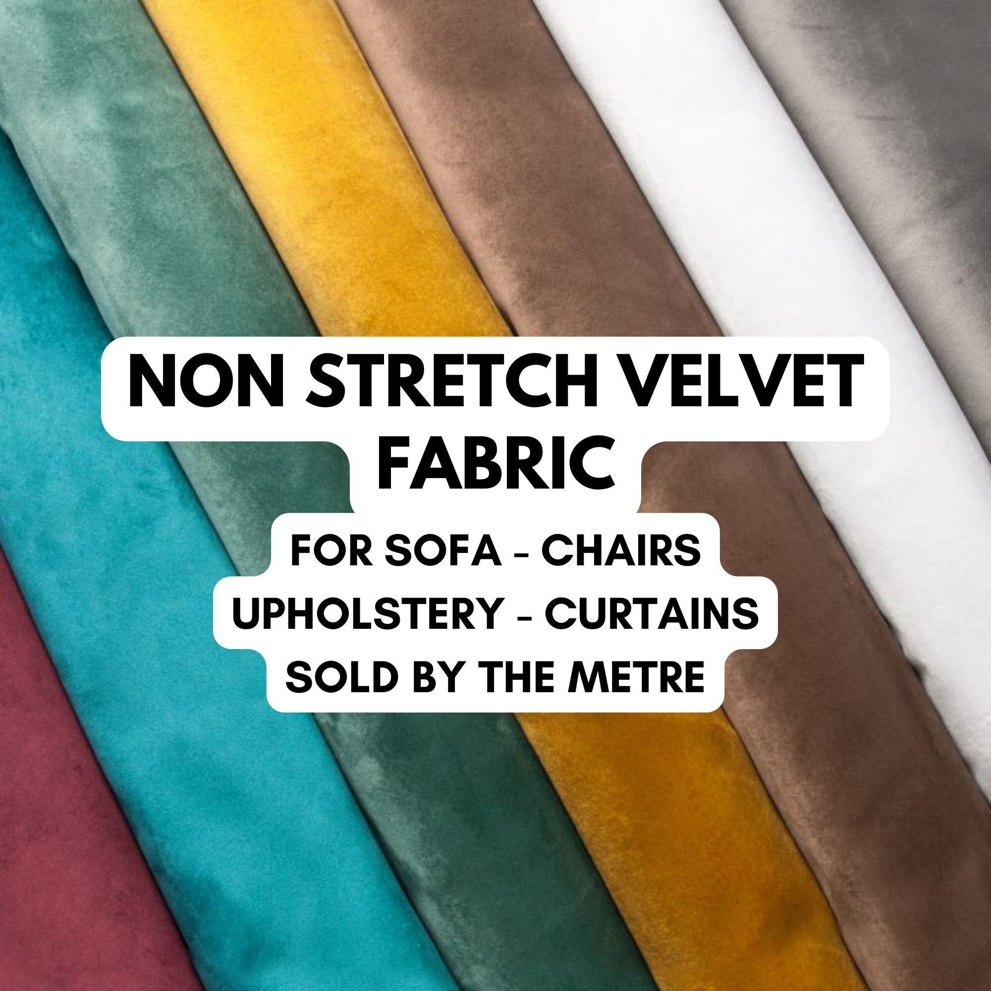 Velvet Cloth Sofa Fabric, Flat, Gold, 145cm