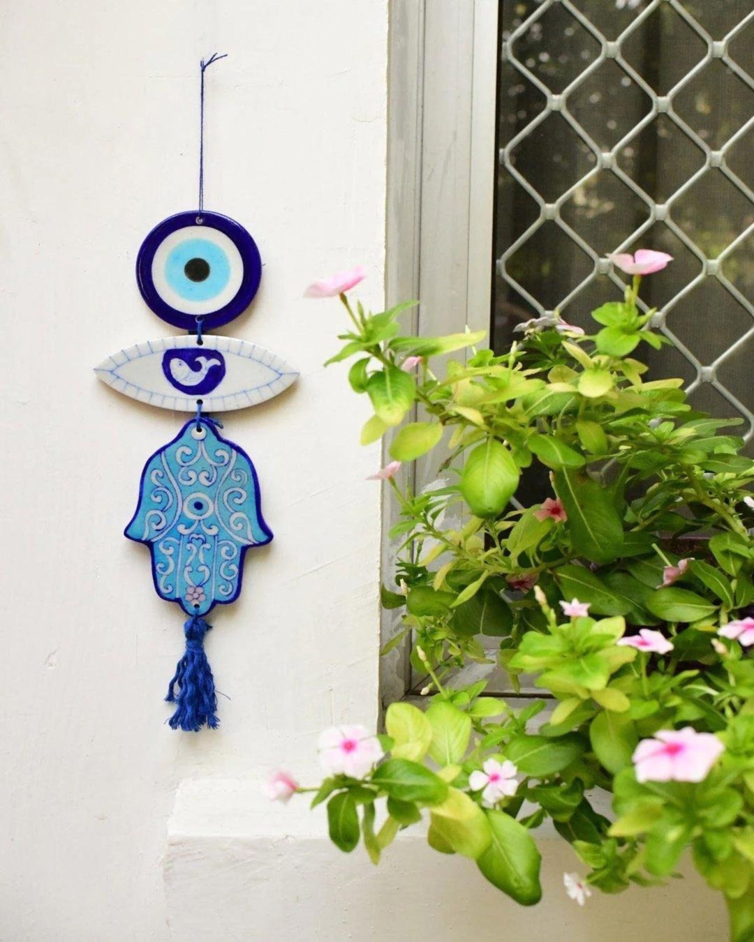 Evil Eye Ceramic Wall Hanging Hand Carved Available in - Etsy
