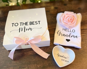 Hello Grandma pregnancy announcement- pregnancy reveal for Grandma- Grandma baby announcement box-Grandma baby announcement - best mom