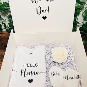 Hello Nonna, Hello Grandma, Hello Grandpa, Hello Auntie, Hello Uncle, Hello Grandma and Grandpa, Pregnancy announcement, pregnancy surprise