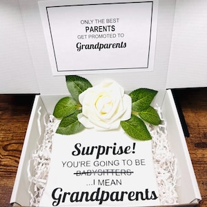 Baby surprise for grandparents, surprise you’re going to be grandparents, pregnancy announcement, funny pregnancy announcement, cute news