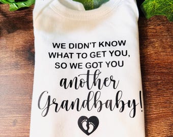 Another grandchild bodysuit, grandparents again bodysuit, custom bodysuit, custom baby vest, new family addition