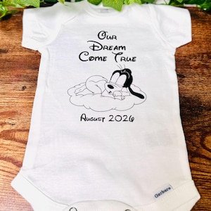 Unser Traum wird wahr, Baby goofy Body, Schwangerschaftsankündigung, Baby Mickey Body, Baby Minnie Body, Baby Pluto Body, Baby Donald