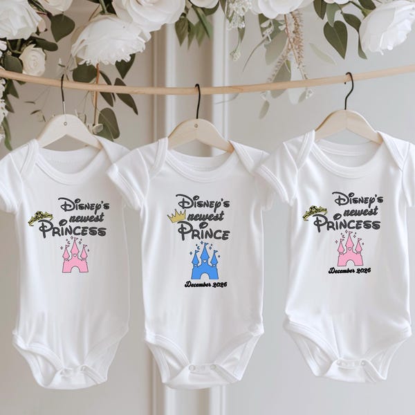 La nuova principessa Disney, il nuovo principe Disney, il bambino Disney, il bambino in arrivo, la tutina personalizzata, il gilet personalizzato per neonati
