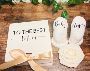 Personalized Baby Socks Pregnancy Announcement Box: Gift for Mom