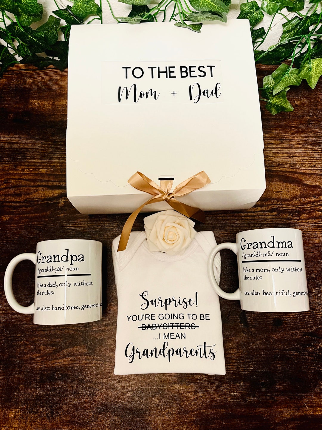 Grandparents Pregnancy Announcement, Baby Announcement for Grandparents