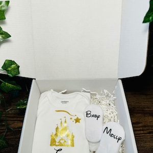 They wished upon a star and I came true bodysuit, magical bodysuit, pregnancy announcement, magical socks, personalized baby news