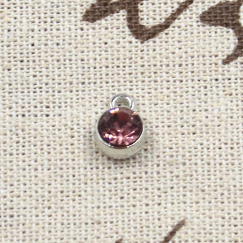 Choice of 2 Silver Birthstone Charms 6 - June