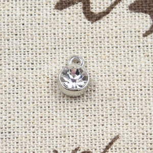 Choice of 2 Silver Birthstone Charms 4 - April