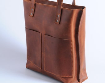 Leather Shopper Bag Leather Tote Bag Womens Leather Shoulder Bag Leather Laptop Bag