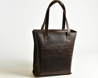 Leather Tote Bag Shopper Bag Leather Shoulder Bag Purse for Women Leather Laptop Bag