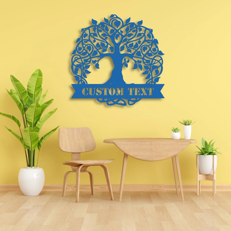 Personalized Tree of Life Metal Wall Art: Custom Family Name Sign - Etsy