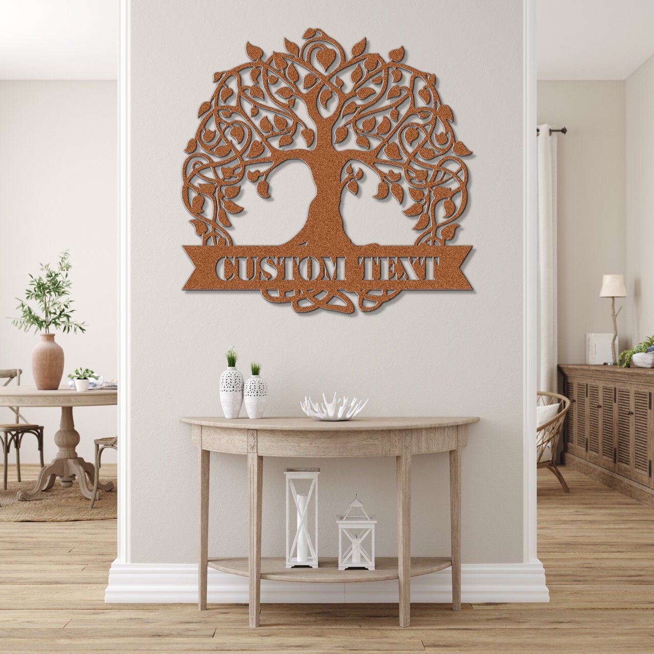 Personalized Tree of Life Metal Wall Art With Custom Family Name Sign ...