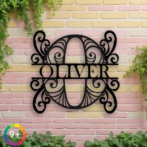 Personalized Metal Last Name Sign: Custom Family Name Wall Decor