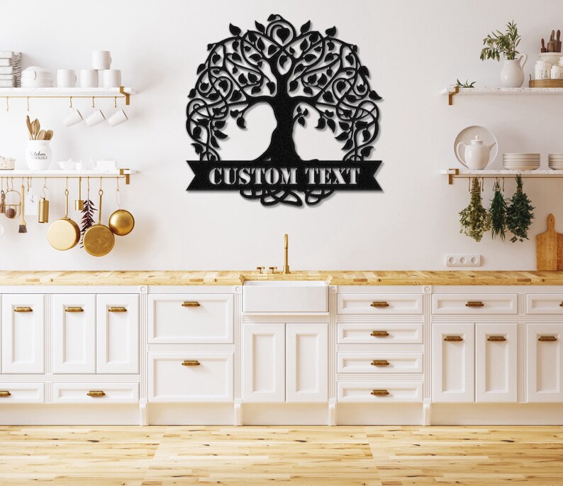 Personalized Tree of Life Metal Wall Art: Custom Family Name Sign - Etsy