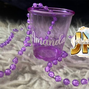 Personalised shot glass necklace