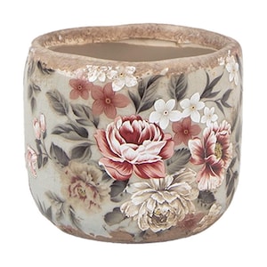 Pot de fleurs en céramique floral