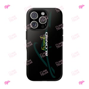 Fernando Alonso FA14 Formula One black Tough Phone Case for iPhone and Samsung | Minimalistic | F1 Gift Idea| FREE Phone Grip