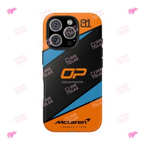 McLaren F1 Oscar Piastri OP81 2025 Tough Phone Case for iPhone and Samsung | Carbon fiber | Gift for F1 fans | FREE Phone Grip