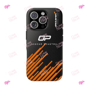 McLaren F1 Oscar Piastri OP81 2025 carbon fiber Tough Phone Case for iPhone and Samsung | Gift for F1 fans | FREE Phone Grip