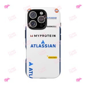 Carlos Sainz Williams F1 2025 Phone Case, Race Suit inspired, iPhone and Samsung, Smooth Operator, Dual-Layer, F1 Gifts| FREE Phone Grip