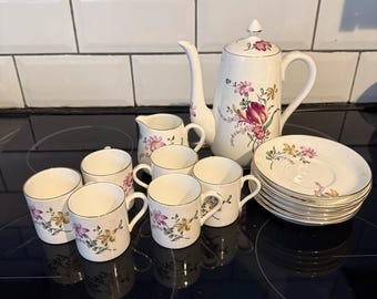 Service à café Crown Staffordshire Mid-Century