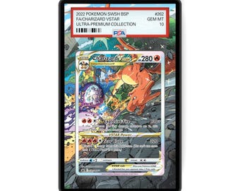 Charizard VSTAR SWSH262 - PSA Size Graded Card Case Extended Artwork Display with GradeGuardian Protection