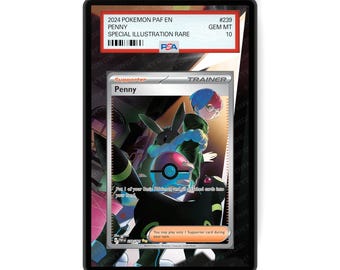 penny pokemon card - 252/198 - Scarlet & Violet - Special Illustrator Rare proof acrylic case and featuring a striking image of the captivating character Penny's Pokemon Card (English Version)