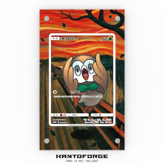 Rowlet Scream Promo 290/SM-P - Pokmon Extended Artwork Display Case - Etsy