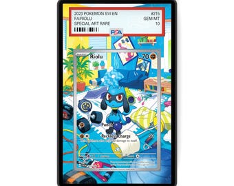 Riolu 215/198 - PSA Size Graded Card Case Extended Artwork Display with GradeGuardian Protection