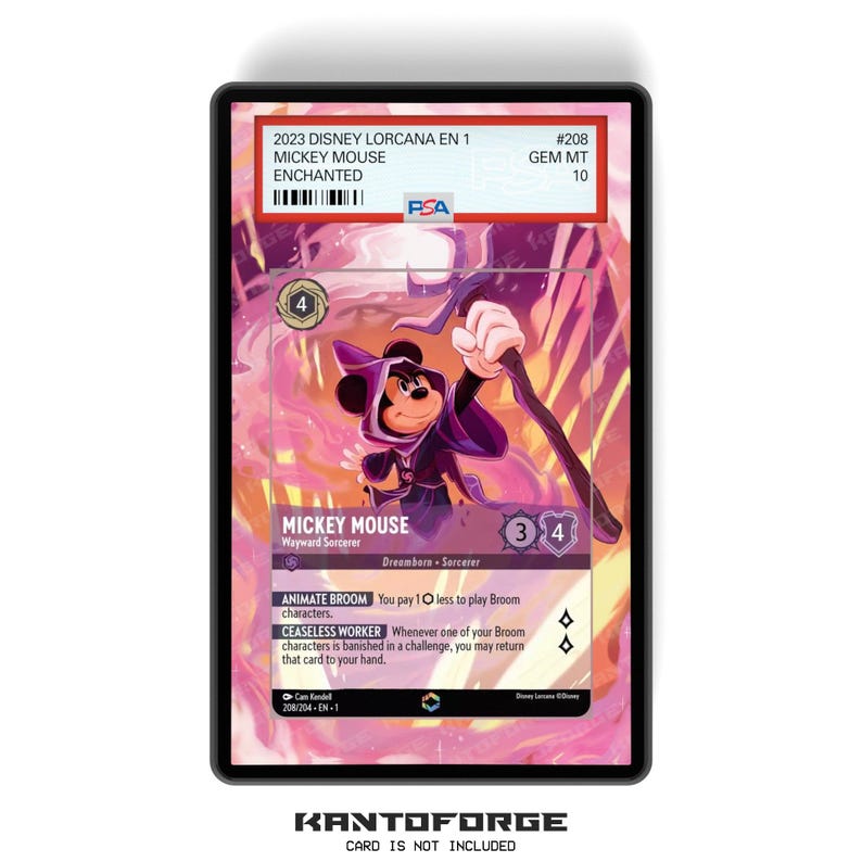 Micky Maus - Wayward Sorcerer (Enchanted) Kapitel 1 - PSA CSG AGS Graded Card Case erweitertes Artwork-Display mit GradeGuardian-Schutz Bild 1