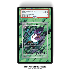 Arbok 176/162 - PSAサイズのグレーディングカードケース、拡張アートワークディスプレイ、GradeGuardian保護付き