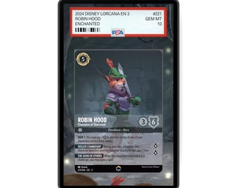 Robin Hood - Champion of Sherwood (Enchanted) Chapter 3 - PSA CSG AGS Graded Card Case Extended Artwork Display with GradeGuardian
