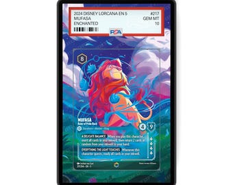 Mufasa - Ruler of Pride Rock (Enchanted) Chapter 5 - PSA CSG AGS Graded Card Case Extended Artwork Display with GradeGuardian Protection