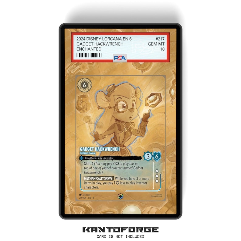 Gadget Hackwrench - Brilliant Bosun (Enchanted) Capítulo 6 - Estuche de cartas con calificación PSA CSG AGS, exhibición de ilustraciones extendida con GradeGuardian imagen 1