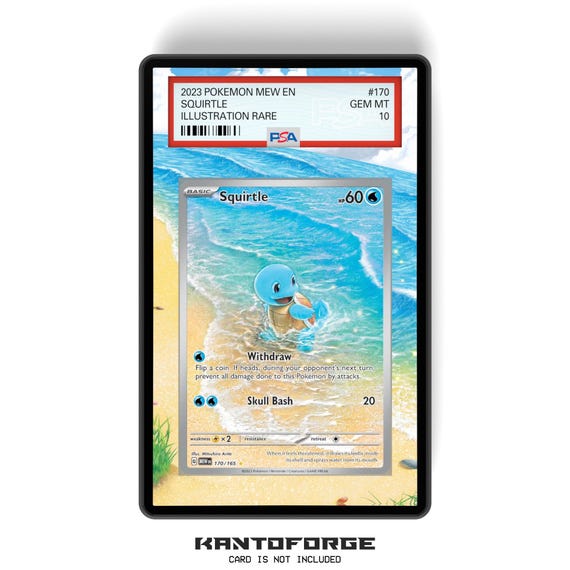 Squirtle 170/165 - PSA Size Graded Card Case Extended Artwork