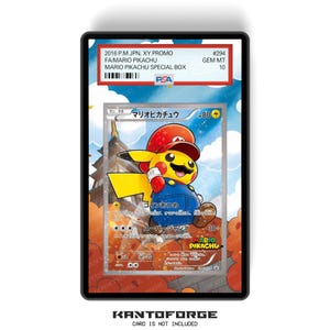 Mario Pikachu 294/XY-P — PSA Size Graded Card Case, erweitertes Artwork Display mit GradeGuardian Schutz
