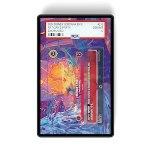 Capítulo 5 de la fiesta de Ratigan (encantada) - Estuche para cartas con calificación PSA CSG AGS, exhibición de ilustraciones ampliada con protección GradeGuardian